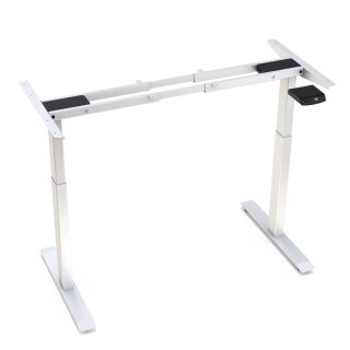 Schreibtisch mit elektrischer Höhenverstellung Tischgestell Weiß