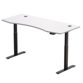 Schreibtisch mit elektrischer Höhenverstellung Schwarz-Weiß 180 x 80 cm