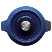 Woll IRON, Topf mit Deckel, Ø 24 cm, 11 cm hoch, 4,2 Liter, Inkl. Silikongriffe, Cobalt Blue