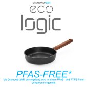 Woll ECO Logic QXR Flachpfanne, mit Induktion & festem Holzstiel 28 cm (PFAS-FREE)