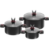 Pot Set Saucepan 3-pieces Pot with lid Camping pots Click & Cook Ballarini